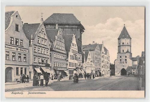 Augsburg Augsburg. Belebte Jakoberstraße ungelaufen Gute Erhaltung.