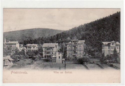 Friedrichroda Friedrichroda. Villen am Gottlob gelaufen 1904. Top Erhaltung.