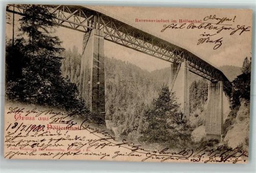 Breitnau 1900 Ravennaviadukt im Höllenthal