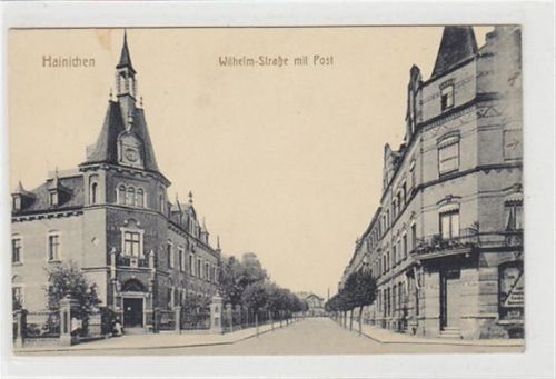Hainichen Hainichen. Wilhelm-Straße Post. Ungelaufen. Leicht fleckig, sonst gut erhalten.
