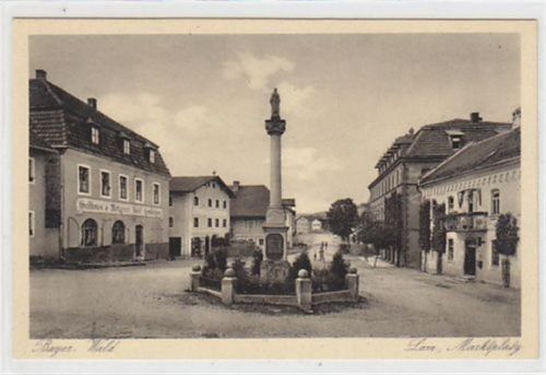 Lam. Marktplatz Gasthaus Metzgerei von Karl Lemberger. Ungelaufen. Gute Erhaltung.