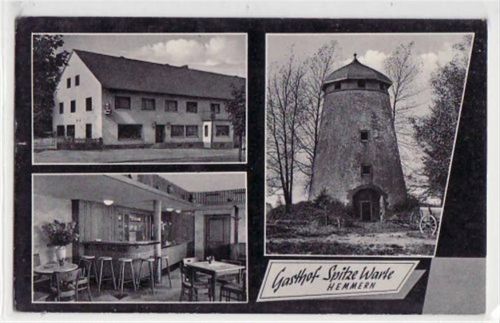 Hemmern, 3 Abbildungen mit Gasthof Spitze Warte gelaufen, Marke entfernt. Gute Erhaltung.