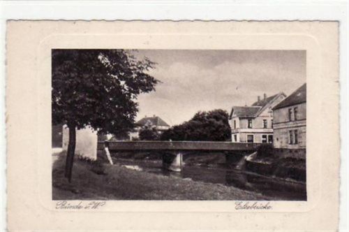 Bünde mit Elsebrücke gelaufen, mit Marke und Stempel von 1929. Gute Erhaltung.