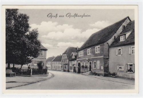 Großlangheim mit Häuserreihe ungelaufen Leicht stockfleckig, sonst gut erhalten