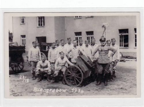 Altengrabow Altengrabow mit Soldaten 1936 ungelaufen Gute Erhaltung.