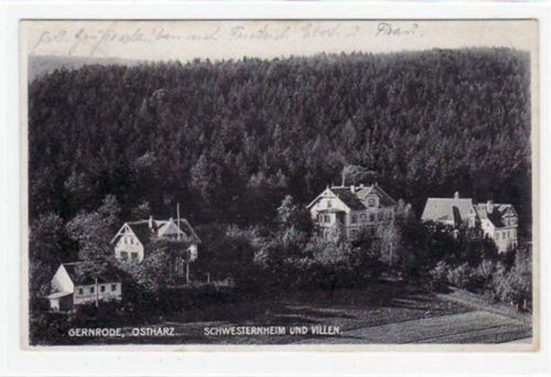 Gernrode Gernrode mit Schwesternheim und Villen gelaufen von 1929. Gute Erhaltung.