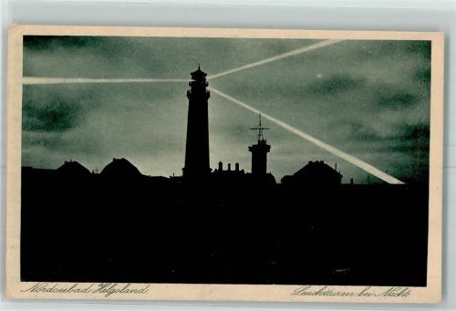 Helgoland Leuchtturm bei Nacht