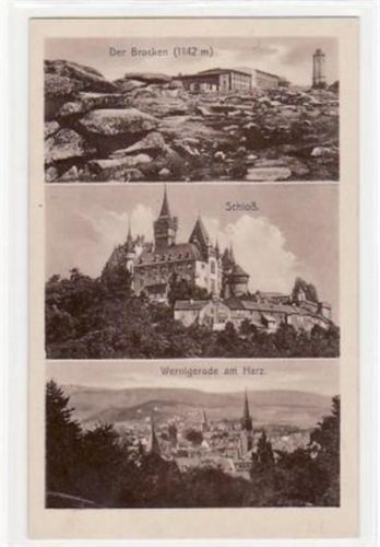 Brocken Brocken mit Schloß und Wernigerode am Harz ungelaufen Gute Erhaltung.
