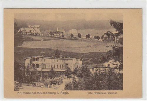Brückenberg Krummhübel-Brückenberg, Karpacz - Bierutowice / Kreis Hirschberg - Jelenia Góra im Riesengebirge mit Hotel Waldhaus Weimar ungelaufen Gute Erhaltung.