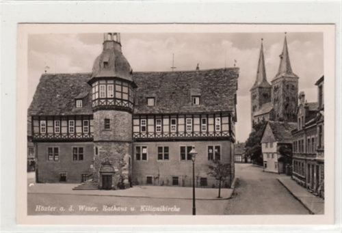 Höxter Höxter. Rathaus Kilianikirche ungelaufen Gute Erhaltung.