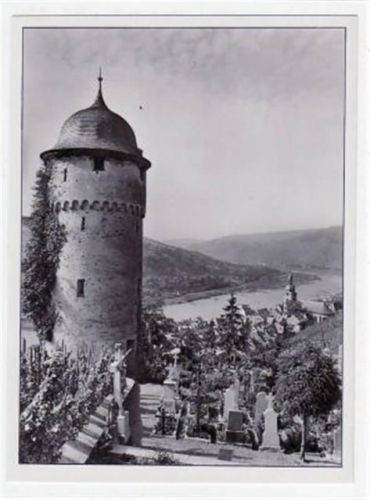 Zell a.d. Mosel mit Wartturm und Blick nach Merl ungelaufen Top Erhaltung.