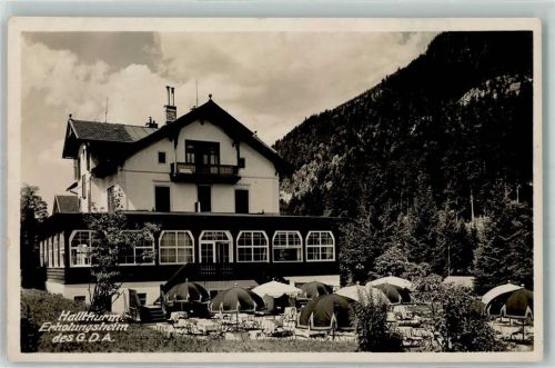 Hallthurm - Erholungsheim des G.D.A. Terrasse Sonnenschirm
