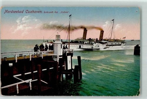 Cuxhaven Ankunft der Cobra Raddampfer
