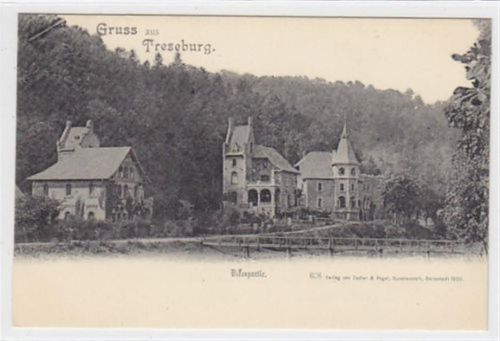 Treseburg Treseburg. Villenpartie. ungelaufen um 1900 Top Erhaltung.