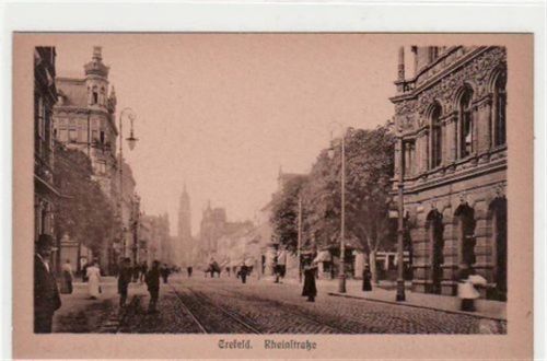 Krefeld Krefeld mit Rheinstraße ungelaufen Gute Erhaltung.