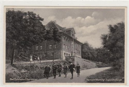 Bad Karlshafen Bad Karlshafen. Hermann Wenning - Jugendherberge gelaufen, 1931. Leichter Stempeldurchdruck, leicht bügig, sonst gut erhalten