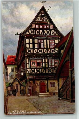 Meiningen Grumbach Büchners Hinterhaus Hofgebäude Fachwerk 1904