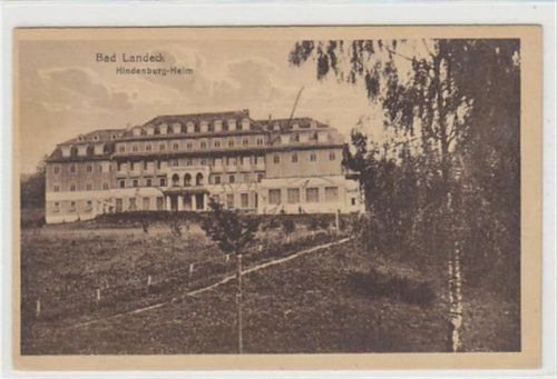 Bad Landeck Hindenburg-Heim in Bad Landeck - Ladek-Zdrój / Kreis Habelschwerdt - Bystrzyca Klodzka. Karte beschrieben Gute Erhaltung.