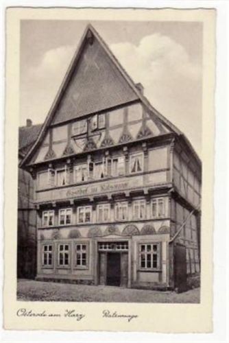 Osterode am Harz. Ratswaage gelaufen, 1938. Gute Erhaltung.