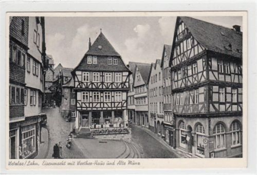 Wetzlar Wetzlar. Eisenmarkt Werther-Haus alte Münz gelaufen, 1957. Gute Erhaltung.