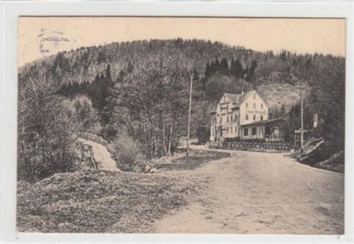 Druseltal. Restauration " Zur neuen Drusel " gelaufen, 1913. Leichte Stempelspuren, kleiner Knick oben rechts, sonst gut erhalten