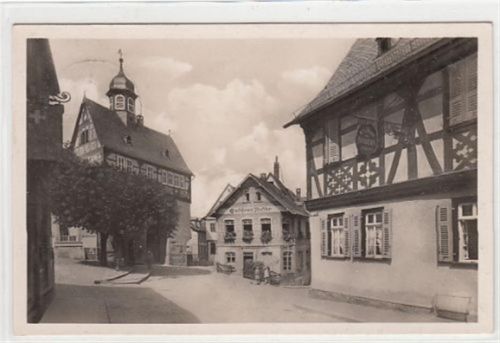 Königstein Königstein im Taunus. Gasthaus Messer gelaufen, 1936. Leichter Schrift- und Stempeldurchdruck, sonst gut erhalten