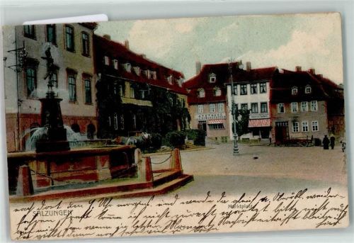 Bad Salzungen Marktplatz Brunnen Apotheke Pferde