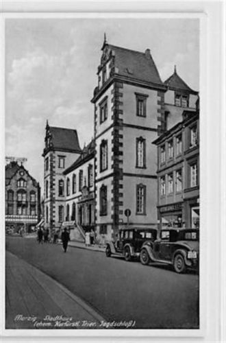 Merzig Merzig. Stadthaus ehemaliges kurfürstliches Trier Jagdschloss ungelaufen Leicht bügig, leicht fleckig, sonst gut erhalten