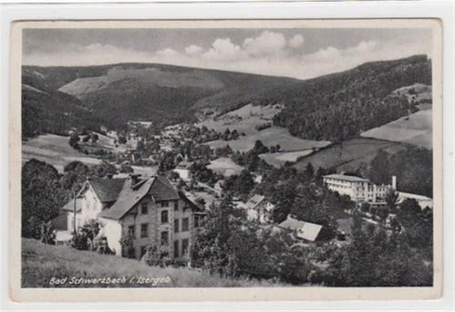 Bad Schwarzbach Bad Schwarzbach / Czerniawa-Zdrój - Kreis Lauban / Luban im Isergebirge gelaufen 1940. Rückseite leicht fleckig, sonst gut erhalten