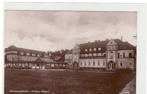Lindow Fotokarte von Lindow i.d.M.. Abgebildet ist das Genesungsheim. Postalisch befördert mit Marke und Stempel 1930. Top Erhaltung.