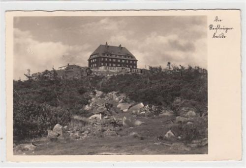 Die Reifträgerbaude / Schronisko Szrenica - Kreis Hirschberg / Jelenia Góra im Riesengebirge. Karte beschrieben Leichter Bug unten rechts, sonst gut erhalten