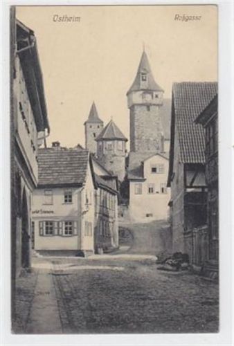 Ostheim mit Blick in die Roßgasse ungelaufen Leicht fleckig, sonst gut erhalten