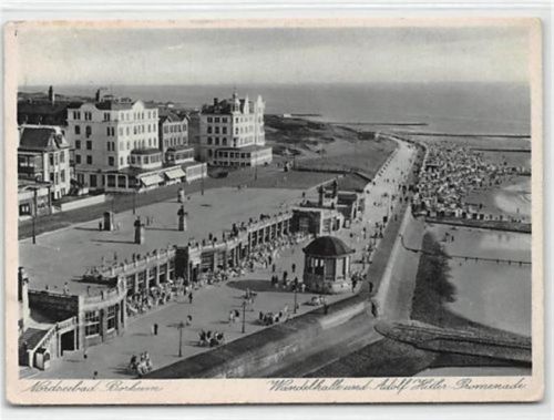 Borkum Nordseebad Borkum. Wandelhalle Adolf Hitler-Promenade gelaufen. Gute Erhaltung. WK II