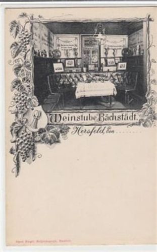 Bad Hersfeld Bad Hersfeld. Weinstube Bächstädt ungelaufen Leicht bügig, sonst gut erhalten
