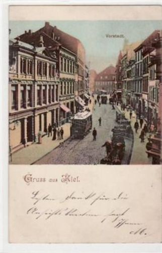 Kiel Kiel mit Vorstadt gelaufen, Marke entfernt kleiner Riß am linken Rand oben, leicht fleckig, sonst gut erhalten