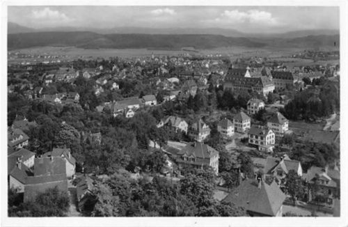 Rottweil. Gesamtansicht. Feldpost, Stempel von 1940. Leichter Stempeldurchdruck, sonst gut erhalten