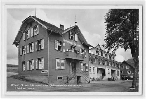 Höchenschwand Höchenschwand. Partie am Hotel zur Krone gelaufen. Leichter Stempeldurchdruck, sonst gut erhalten