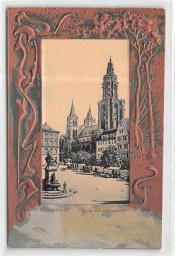 Heilbronn Heilbronn, Passepartoutkarte. Markt Killianskirche ungelaufen