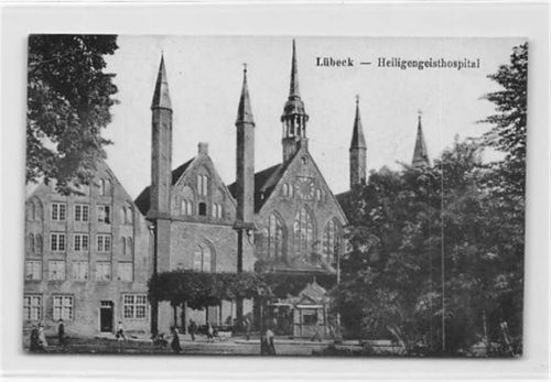 Lübeck Lübeck. Heiligengeisthospital ungelaufen kleiner Knick unten links, sonst gut erhalten