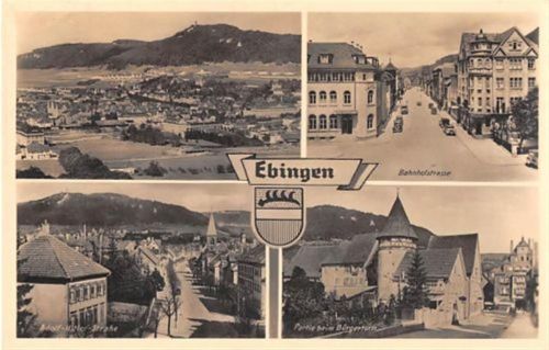 Ebingen Ebingen. Bahnhofstraße Adolf Hitler Straße. Karte beschrieben Leicht bügig, sonst gut erhalten WK II