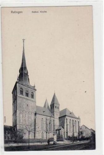 Ratingen mit Kathol. Kirche ungelaufen Gute Erhaltung.