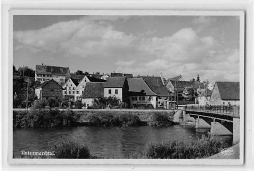 Untermarchtal. Teilansicht mit Brücke ungelaufen Gute Erhaltung.