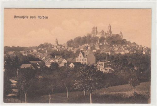 Braunfels Braunfels. Stadt von Norden aus gesehen ungelaufen Gute Erhaltung.