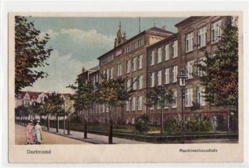Dortmund Dortmund mit Maschinenbauschule. Karte beschrieben kleiner Knick unten rechts und unten in der Mitte, sonst gut erhalten