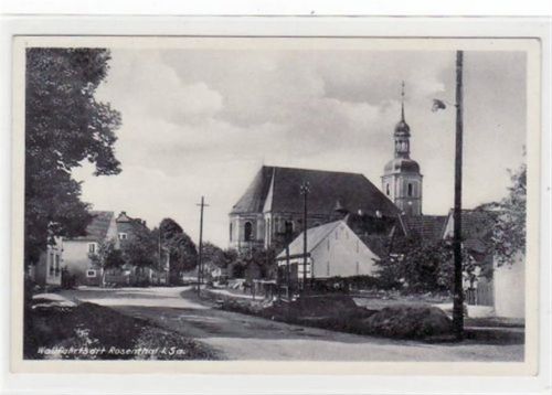 Rosenthal, Wallfahrtsort mit Straßenpartie und Kirche ungelaufen Gute Erhaltung.