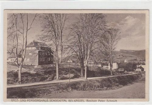Gast- und Pensionshaus Schocketal bei Kassel gelaufen, 1929 kleiner Knick unten links, sonst gut erhalten