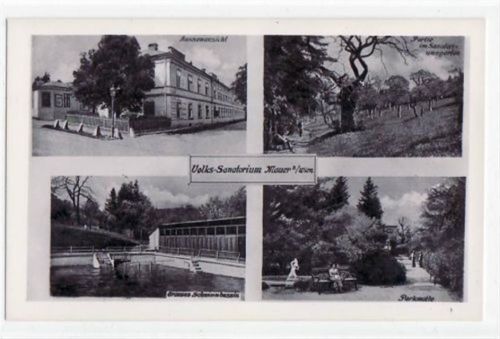 Wien Mauer, 4 Abbildungen mit Volks-Sanatorium ungelaufen Gute Erhaltung.