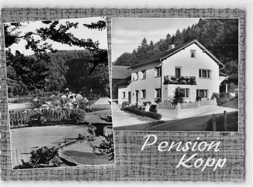 Unteremmendorf im Altmühltal. Pension Kopp gelaufen. Leichter Schrift- und Stempeldurchdruck, sonst gut erhalten