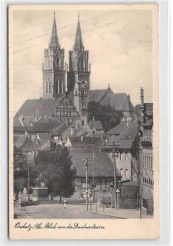 Oschatz Oschatz in Sachsen. ein Blick von der Drednerstrasse. Karte beschrieben Leicht fleckig, sonst gut erhalten