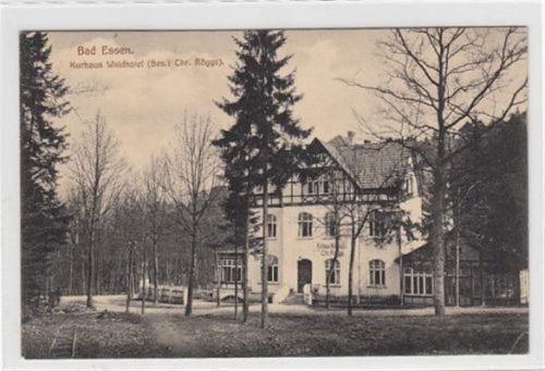 Bad Essen. Kurhaus Waldhotel gelaufen, 1919 kleiner Knick unten rechts, sonst gut erhalten